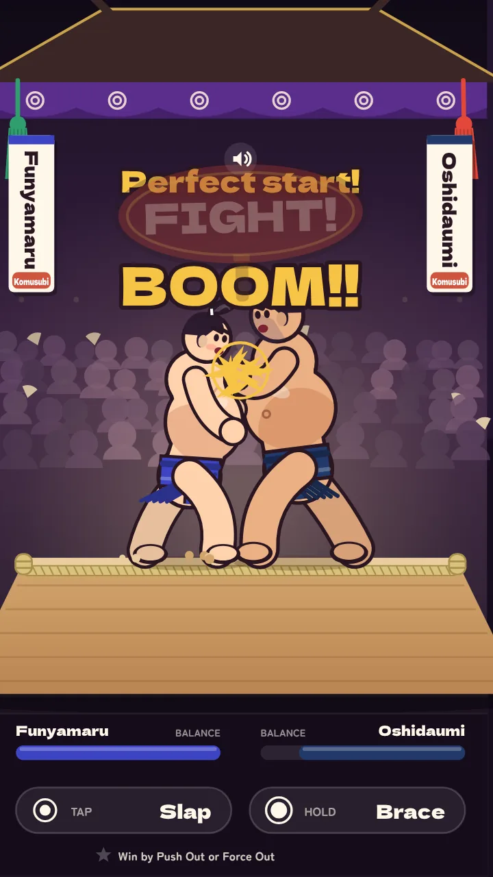 The jump-off — tap on FIGHT! to strike first