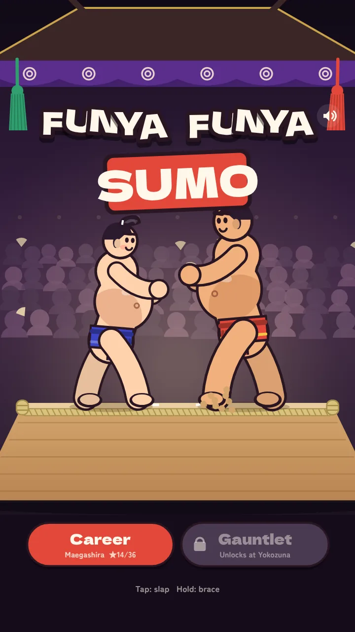 Funya-Funya Sumo title screen