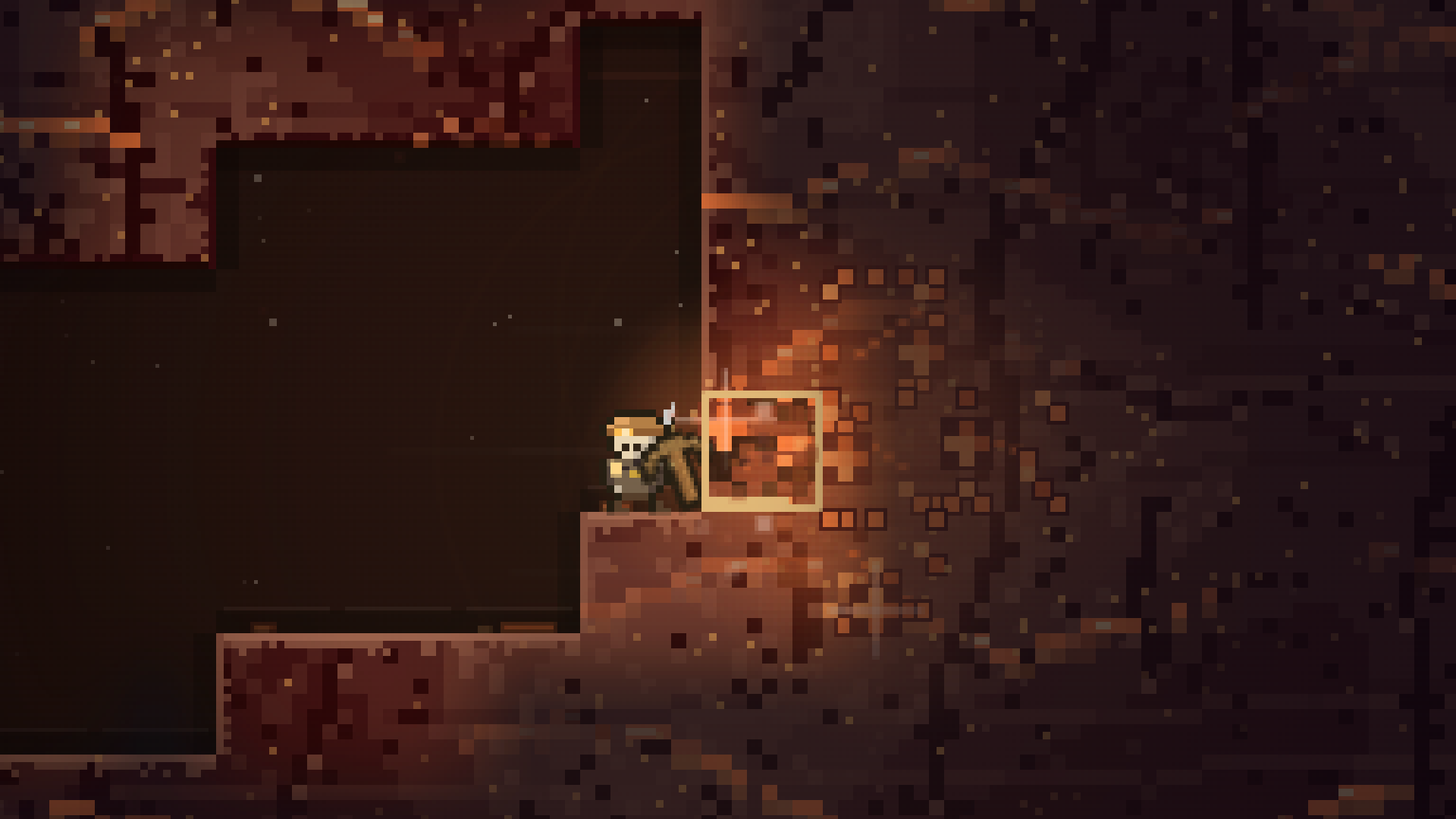 DIG — a vein glowing behind the wall